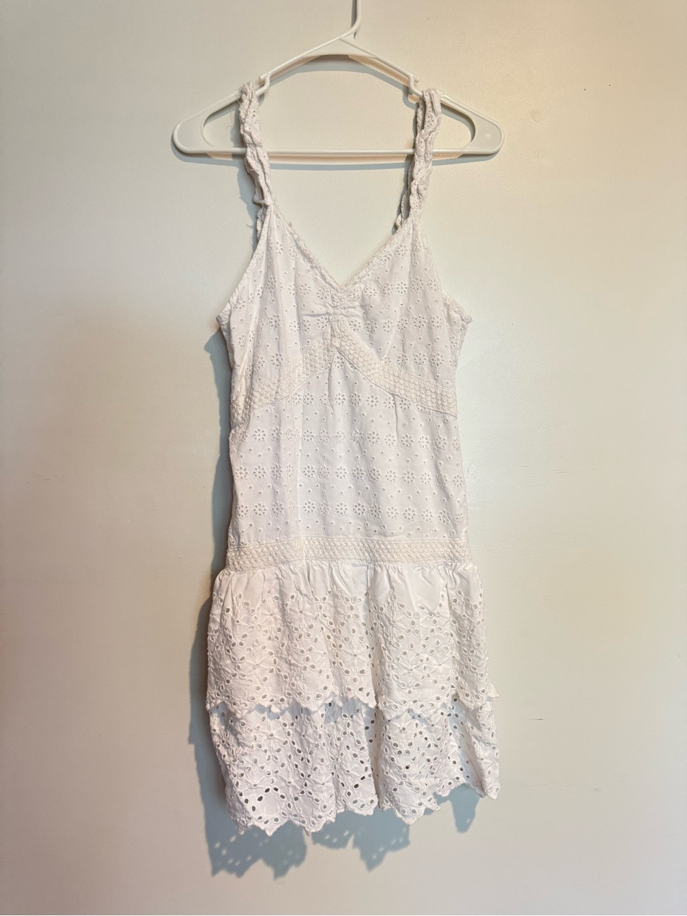 White Eyelet Tiered Sundress